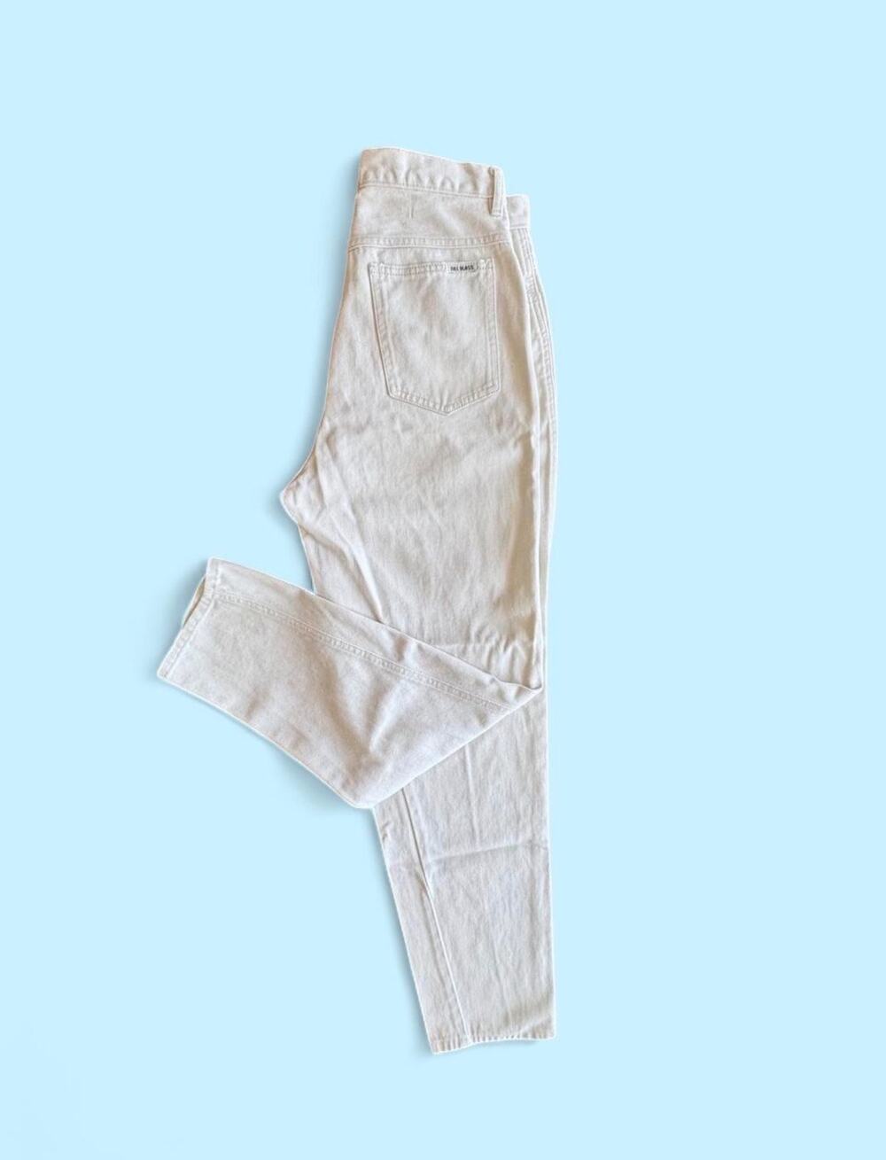 Vintage 90s Cream Bill Blass High Waisted Tapered Mom Jeans